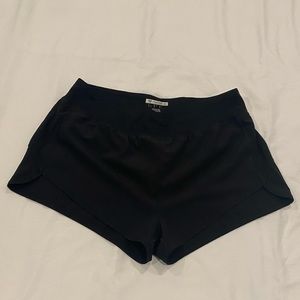 FOREVER 21 black dolphin hem workout shorts